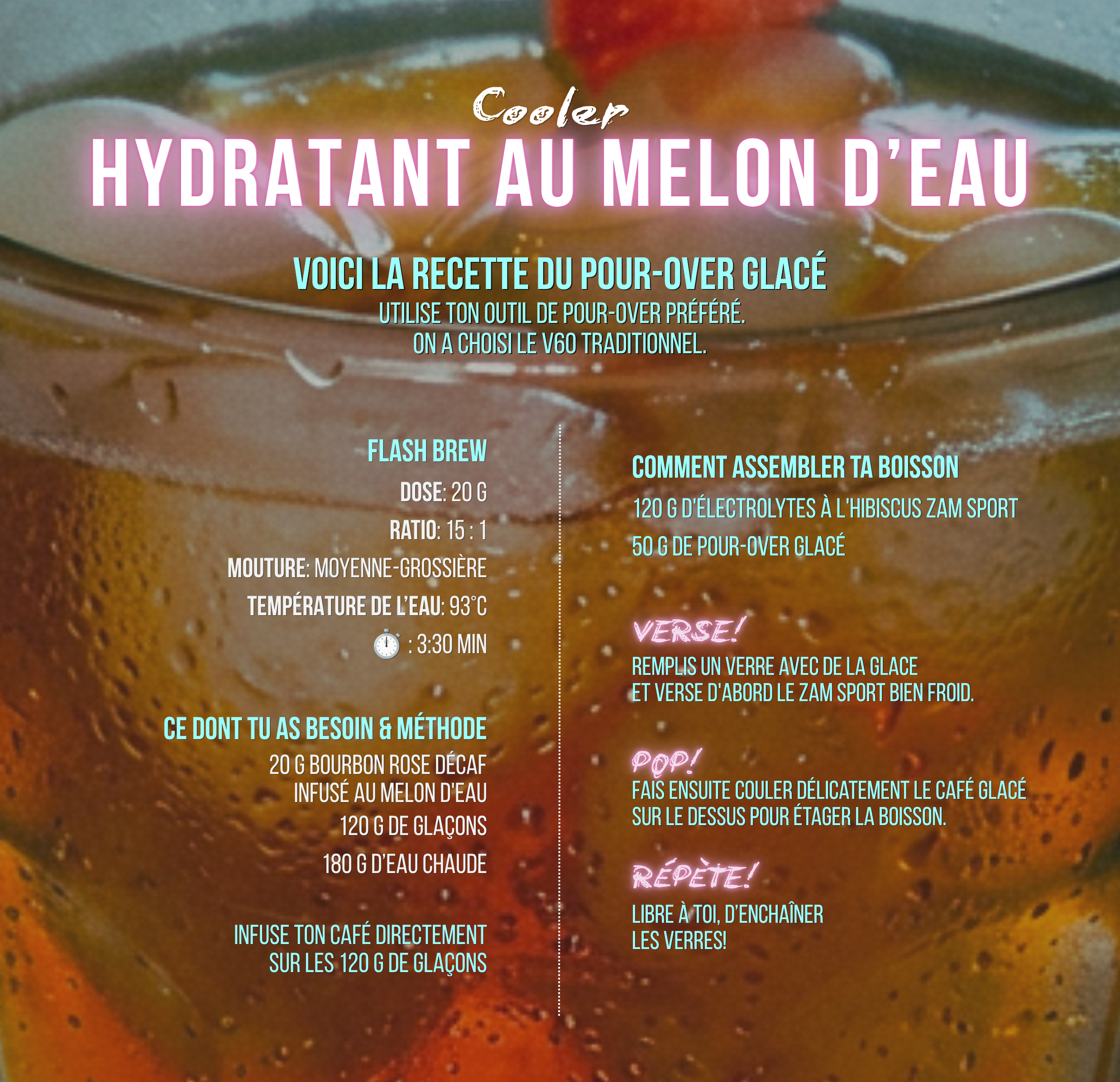 Cooler hydratant au melon d'eau - La Cumparsita + Soda Sport Électrolytes Zamalek